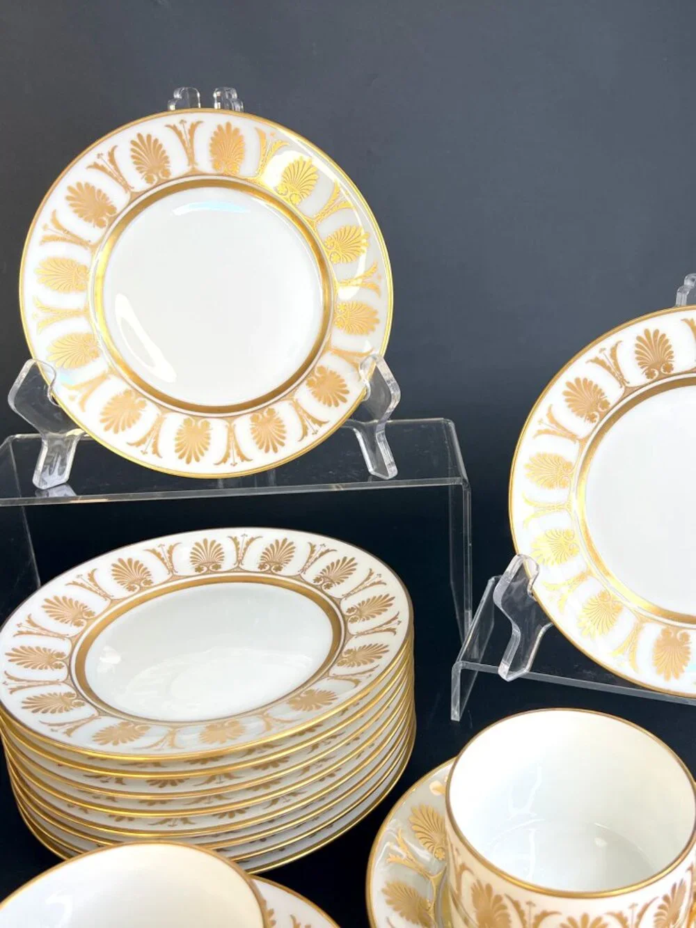 Vintage Richard Ginori Italian Pompei 22k Gold - 30 Piece Tea Set